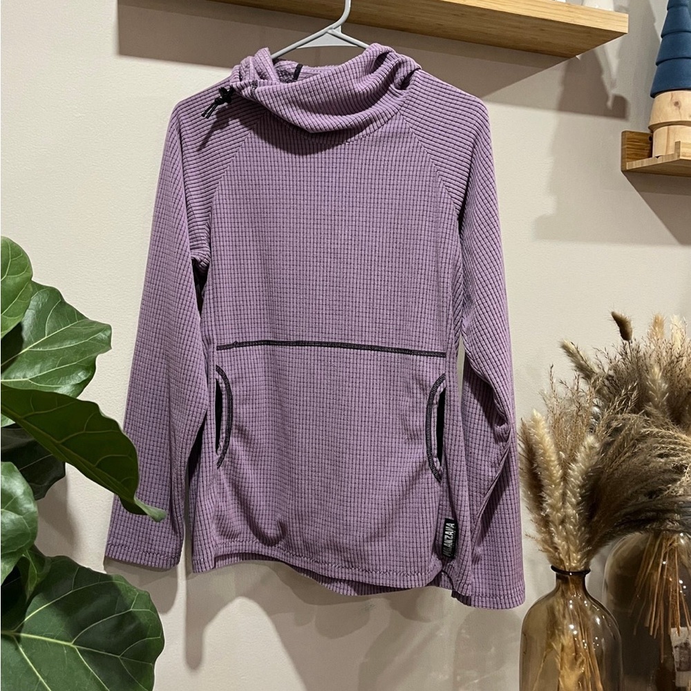 Melanzana Women’s Microgrid Hoodie size M in Bloom
